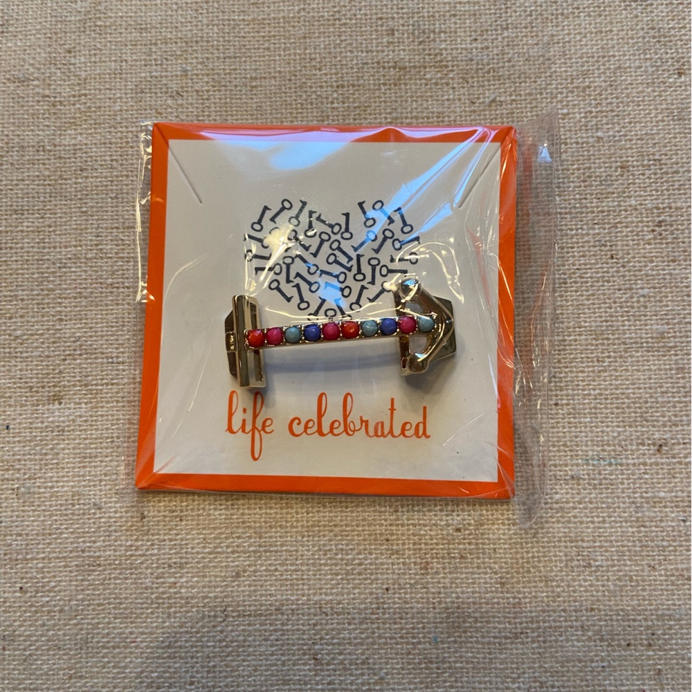 KEEP Collective multi colored stone arrow charm